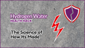 Hydrogen Water Health Hack - Symbol Shield & Electric Shock Icon