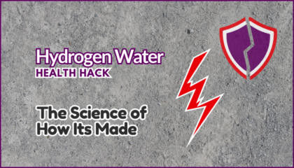 Hydrogen Water Health Hack - Symbol Shield & Electric Shock Icon